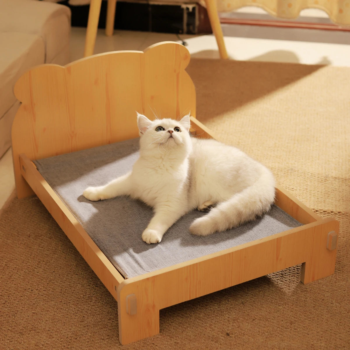 Wooden Cat Bed