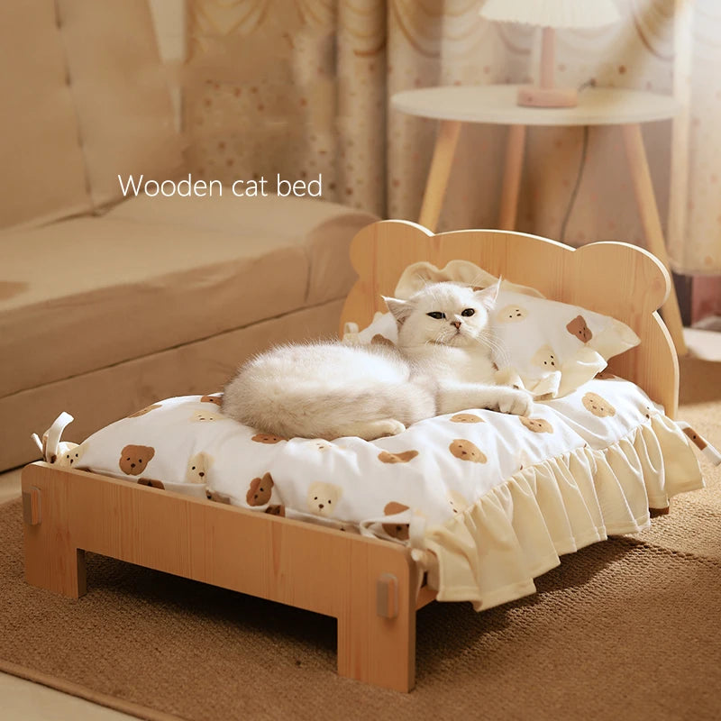 Wooden Cat Bed