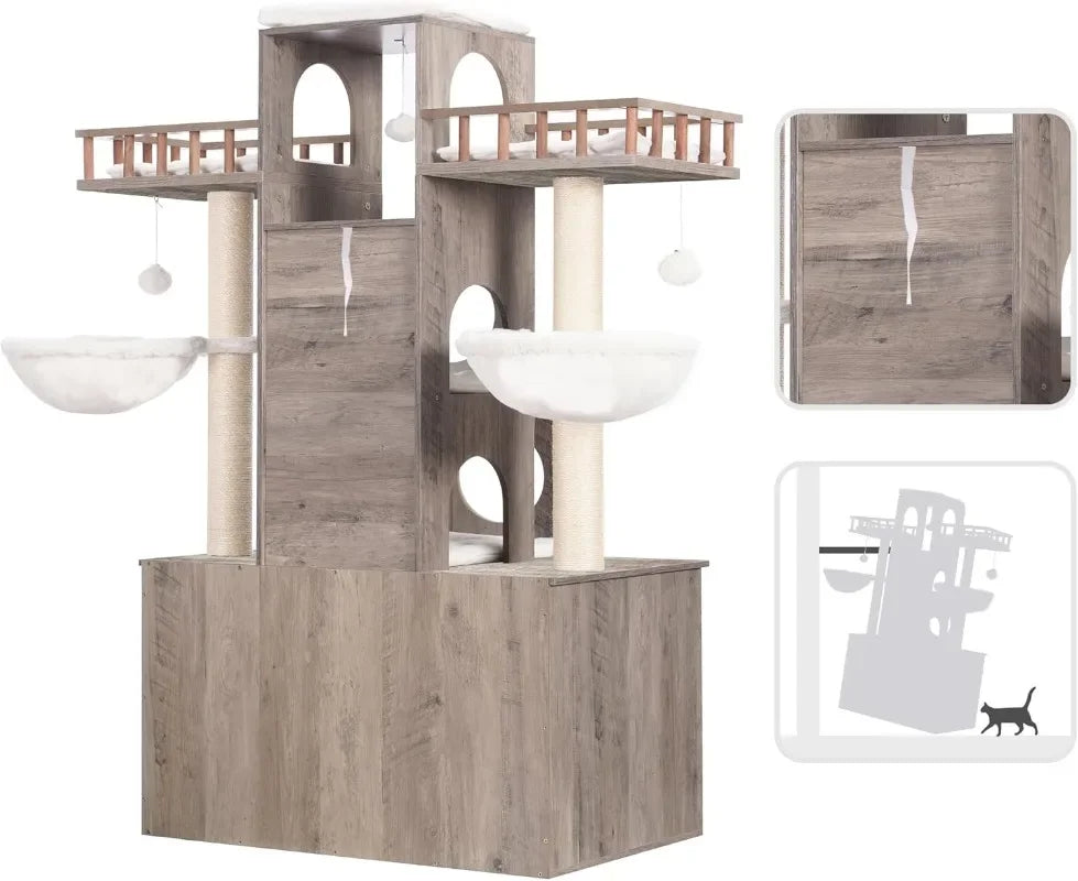 Cat Tree with Litter Box