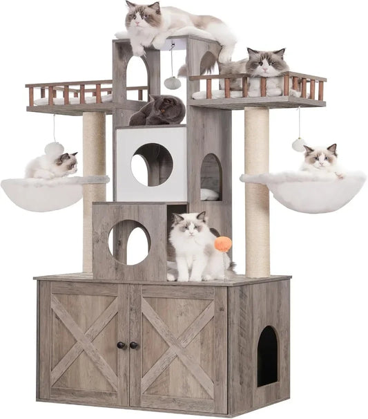 Cat Tree with Litter Box