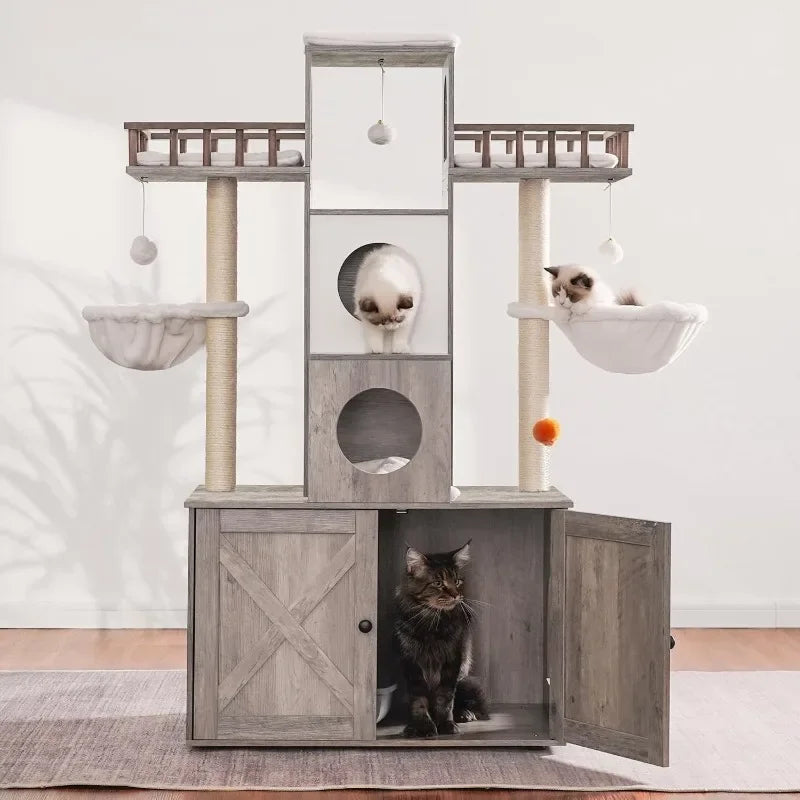 Cat Tree with Litter Box