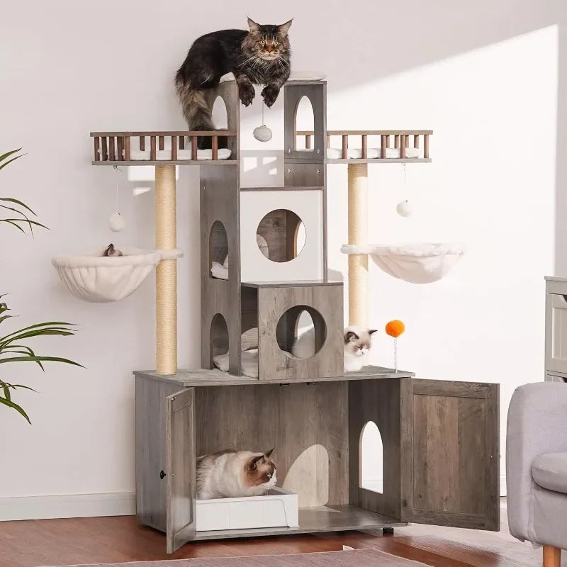 Cat Tree with Litter Box