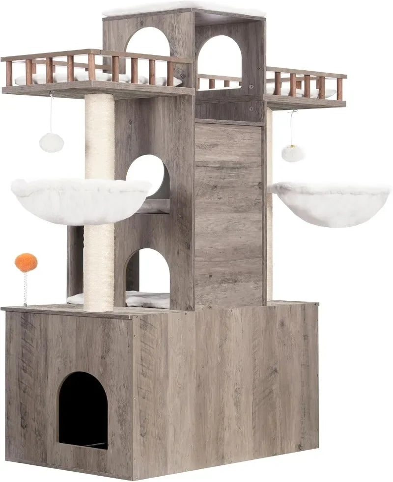 Cat Tree with Litter Box